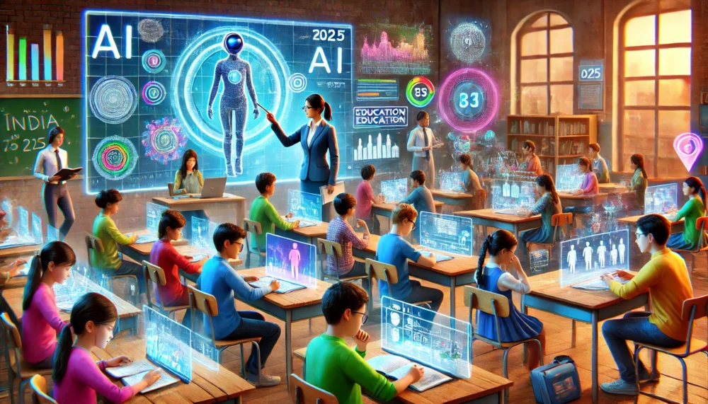 How is AI influencing the education system in India in 2025?