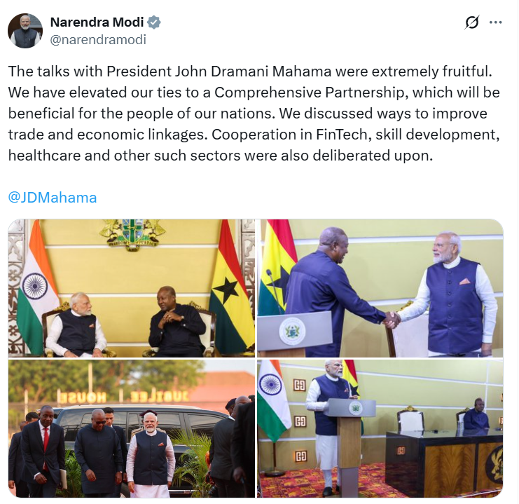 What is the relationship between India and Ghana?